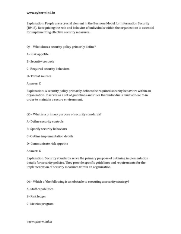 Download CISM (Certified Information Security Manager ) Practice Questions - Image 3