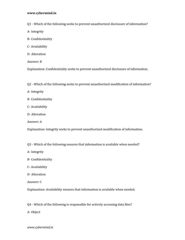 Download CISSP (Certified Information Systems Security Professional) Practice Questions - Image 2